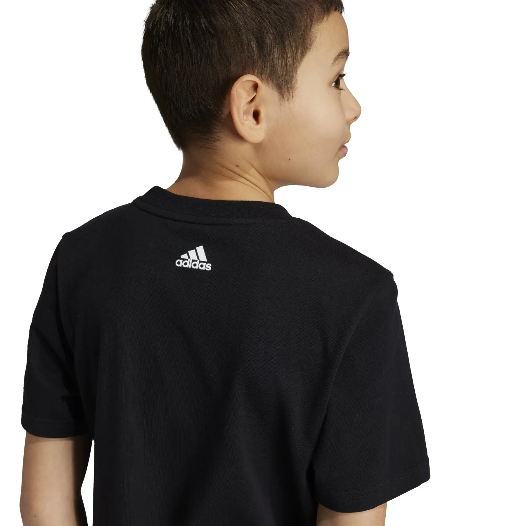 ADIDAS KID'S BIG LOGO BLACK/RED TEE