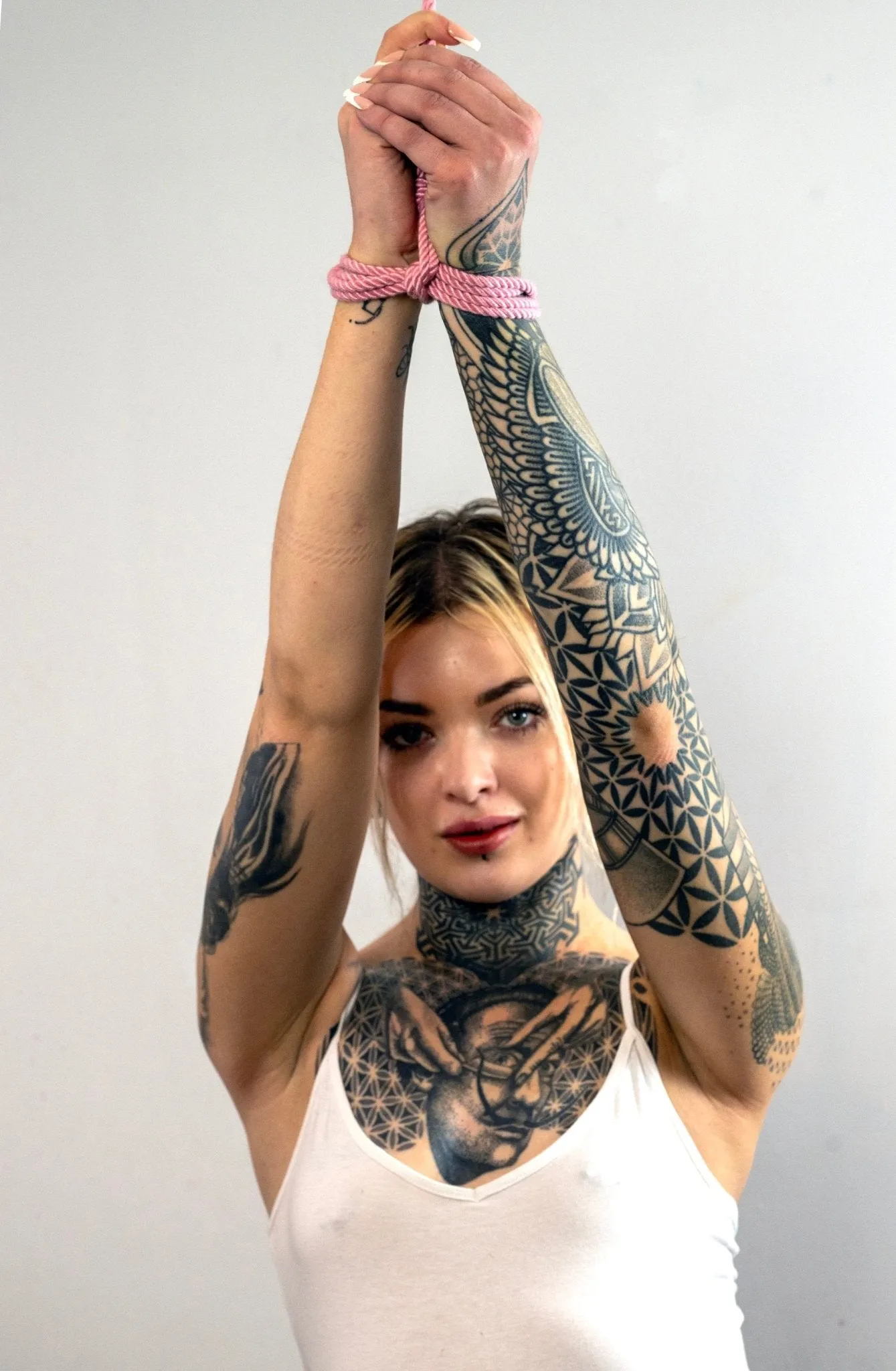 ‘Ballet Pink’. Bamboo bondage rope