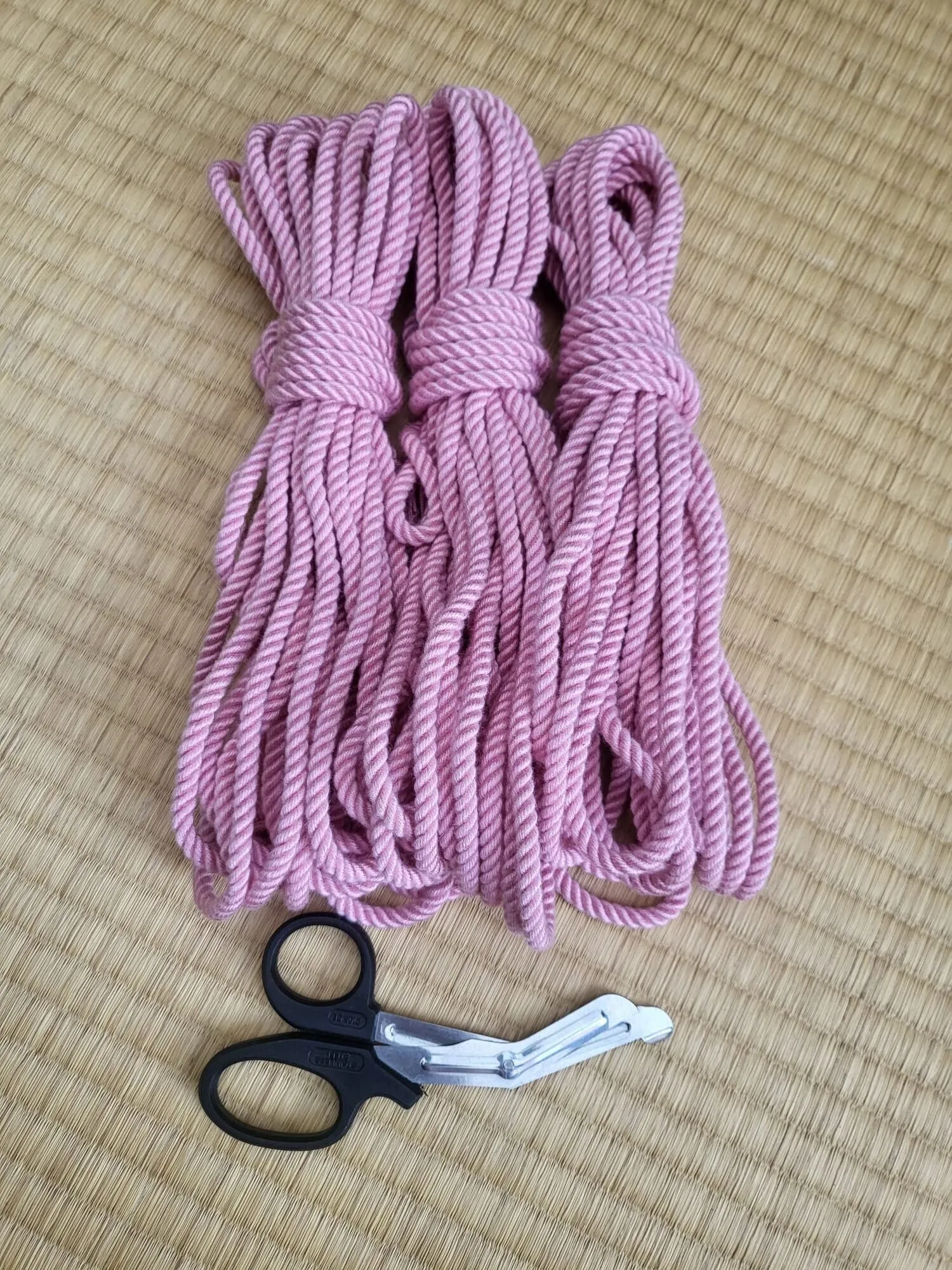 ‘Ballet Pink’. Bamboo bondage rope