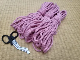 ‘Ballet Pink’. Bamboo bondage rope