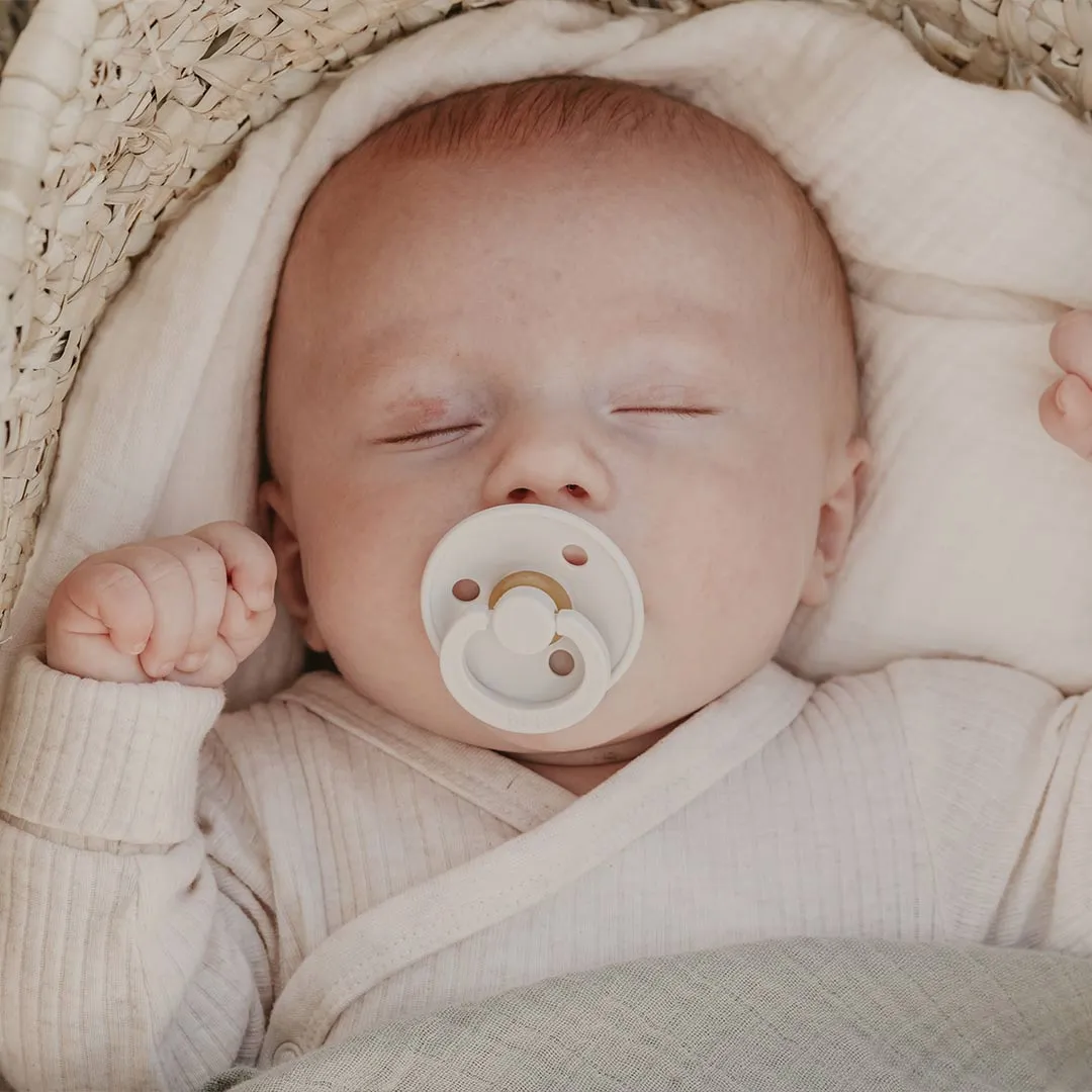 BIBS Colour Symmetrical Pacifier - 2 Pack - Ivory/Blush - Latex
