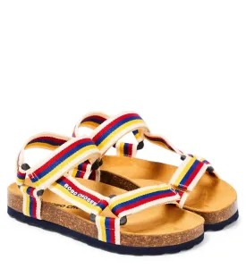 Bobo Choses Striped Canvas Sandals, Multicolor