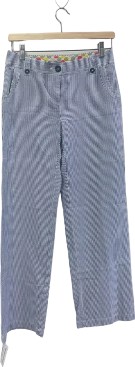 BODEN Blue and White Striped Trousers UK 8L