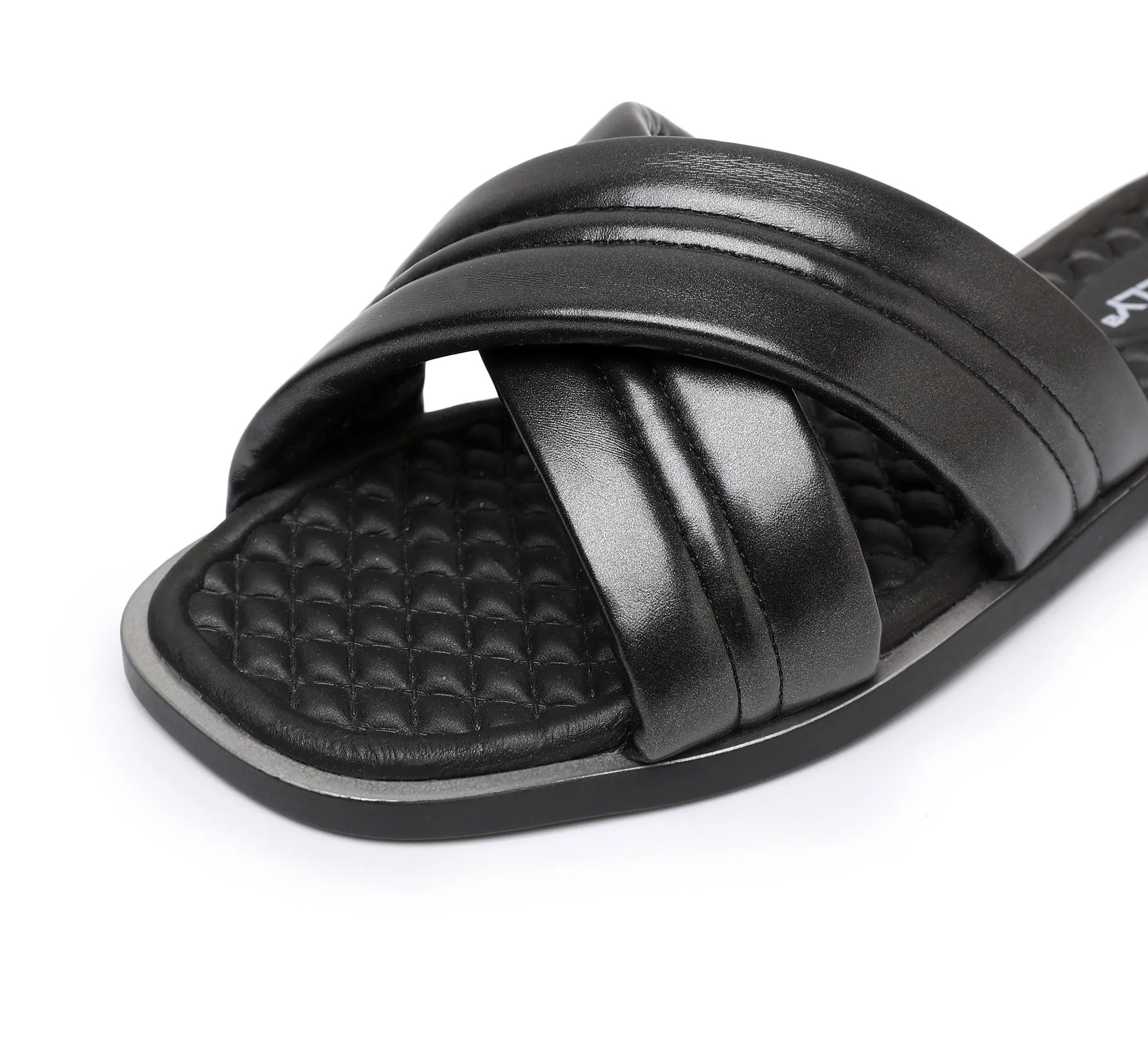 Criss Cross Strap Sandals - Black (355.006)