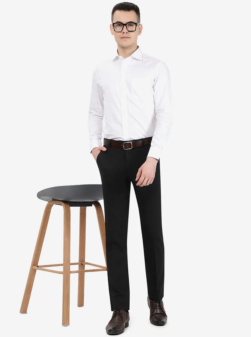 Dark Olive Solid Super Slim fit Formal Trouser | JB Studio