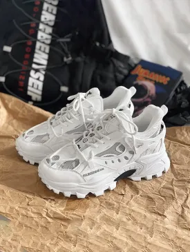 Fashion Solid Color Thick Sole Street Wear Retro Clunky Sneakers