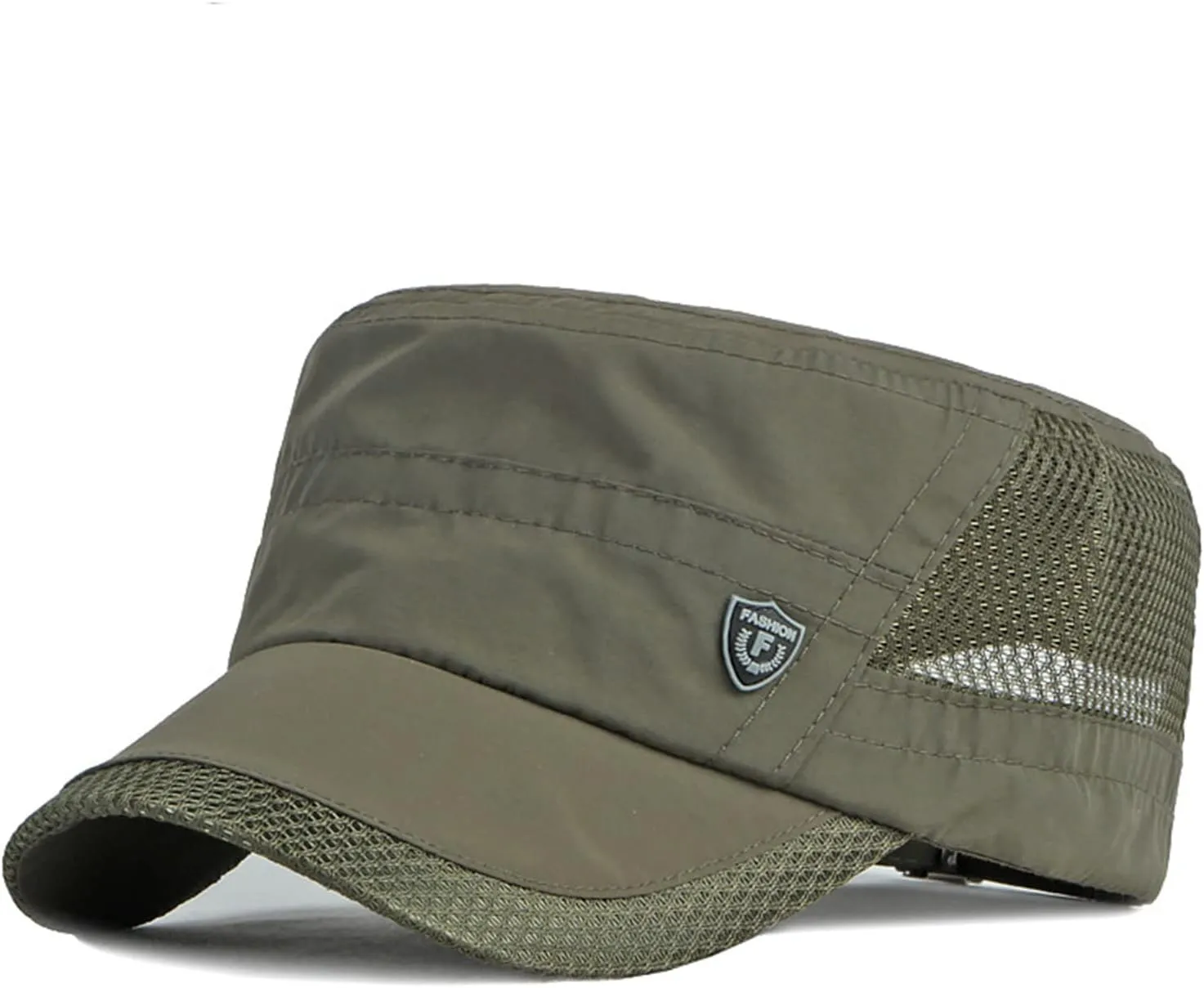 FASHIXD Mesh Military Cap Summer Army Hats for Men Quick Qry Short Bill Hat Cadet Cap