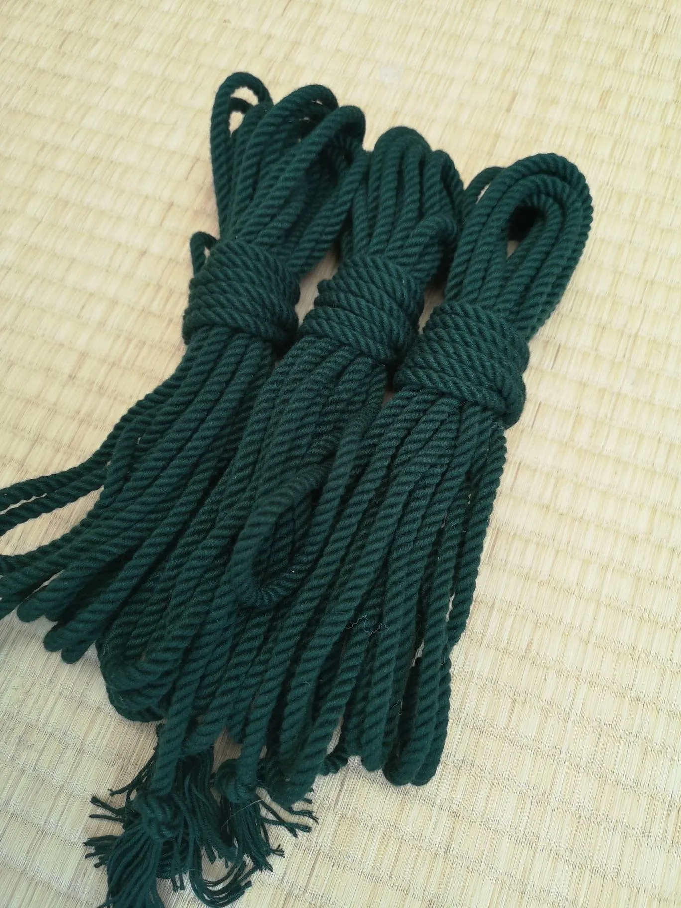 Forest Green Bondage Rope made from Bamboo