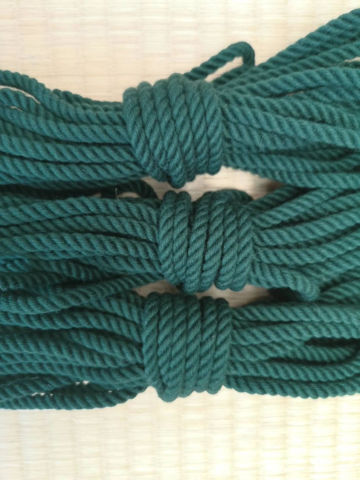 Forest Green Bondage Rope made from Bamboo