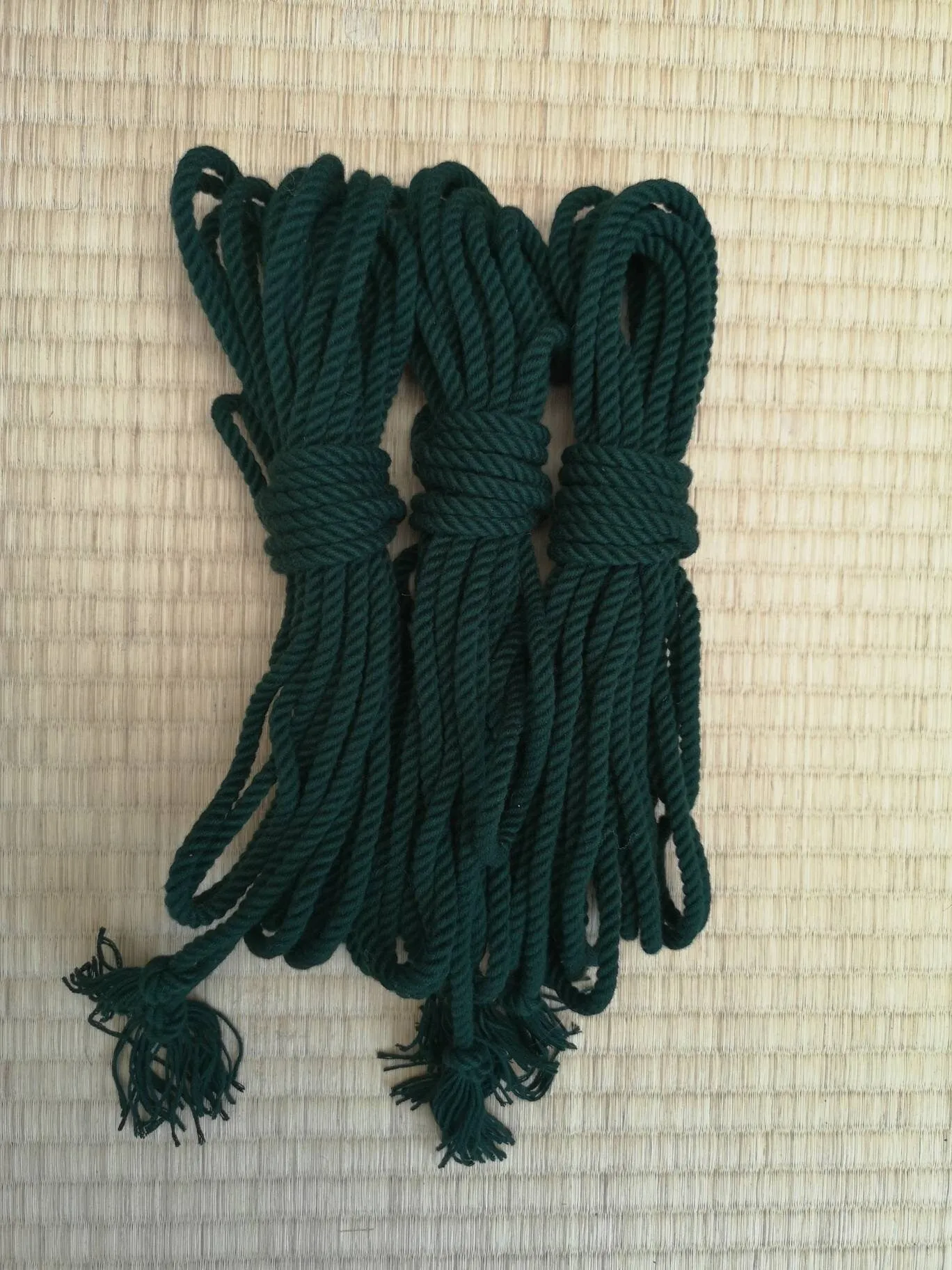 Forest Green Bondage Rope made from Bamboo