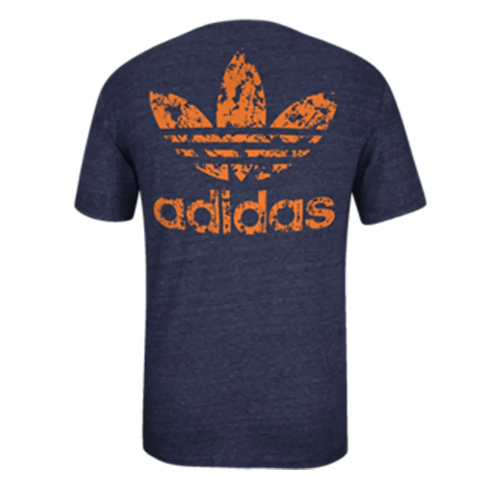 Illinois Fighting Illini Adidas Navy Faded Tri Blend Shirt