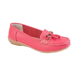 Jo & Joe Nautical Watermelon Womens Slip On Leather Loafers Moccasin Casual Shoe
