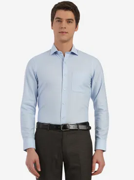 Light Blue Dobby Slim Fit Formal Shirt | JadeBlue