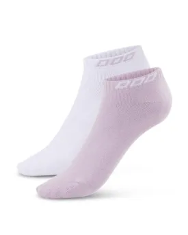 Lorna Jane 2pk Iconic Socks -Pale Orchid Lilac & White