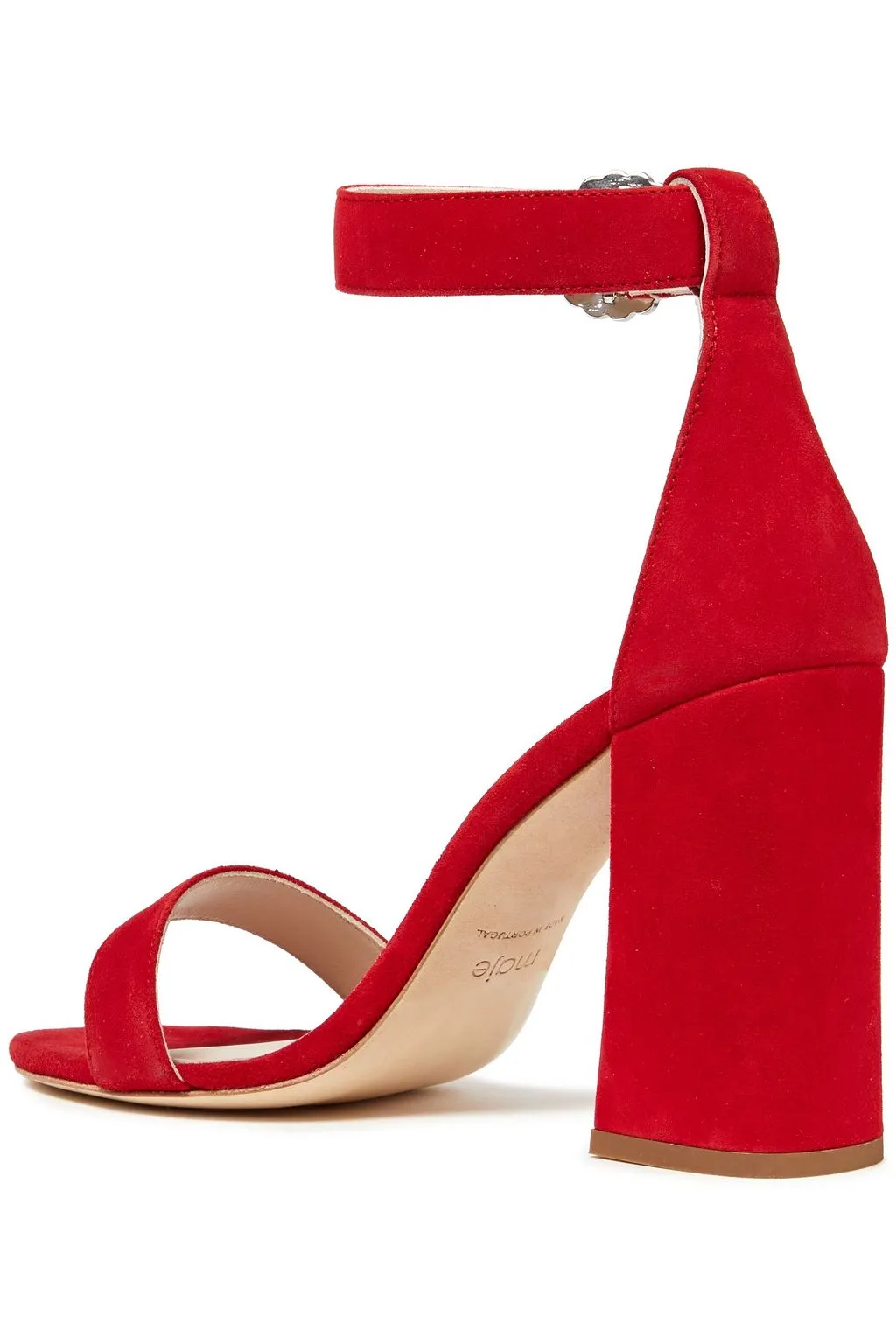 MAJE suede sandals, red