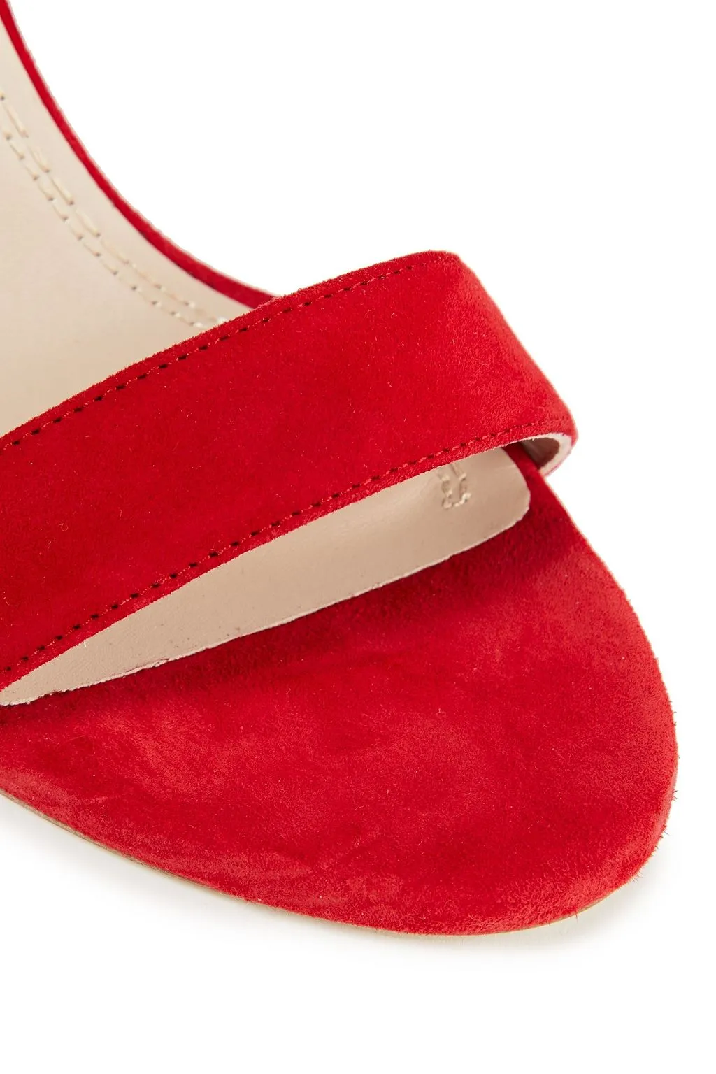 MAJE suede sandals, red