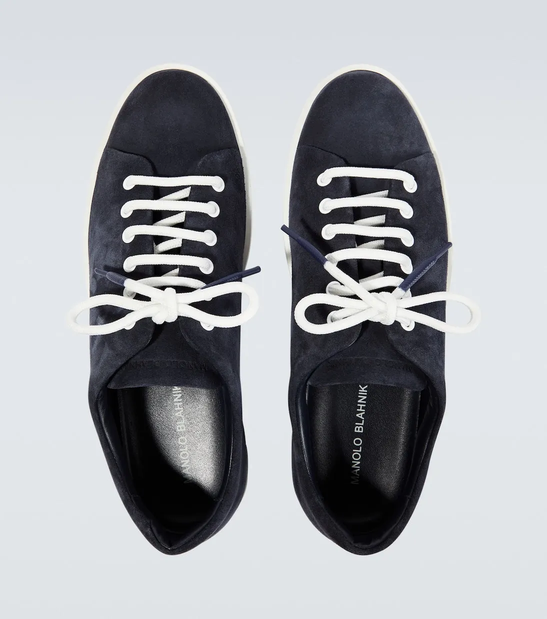 Manolo Blahnik suede sneakers, blue