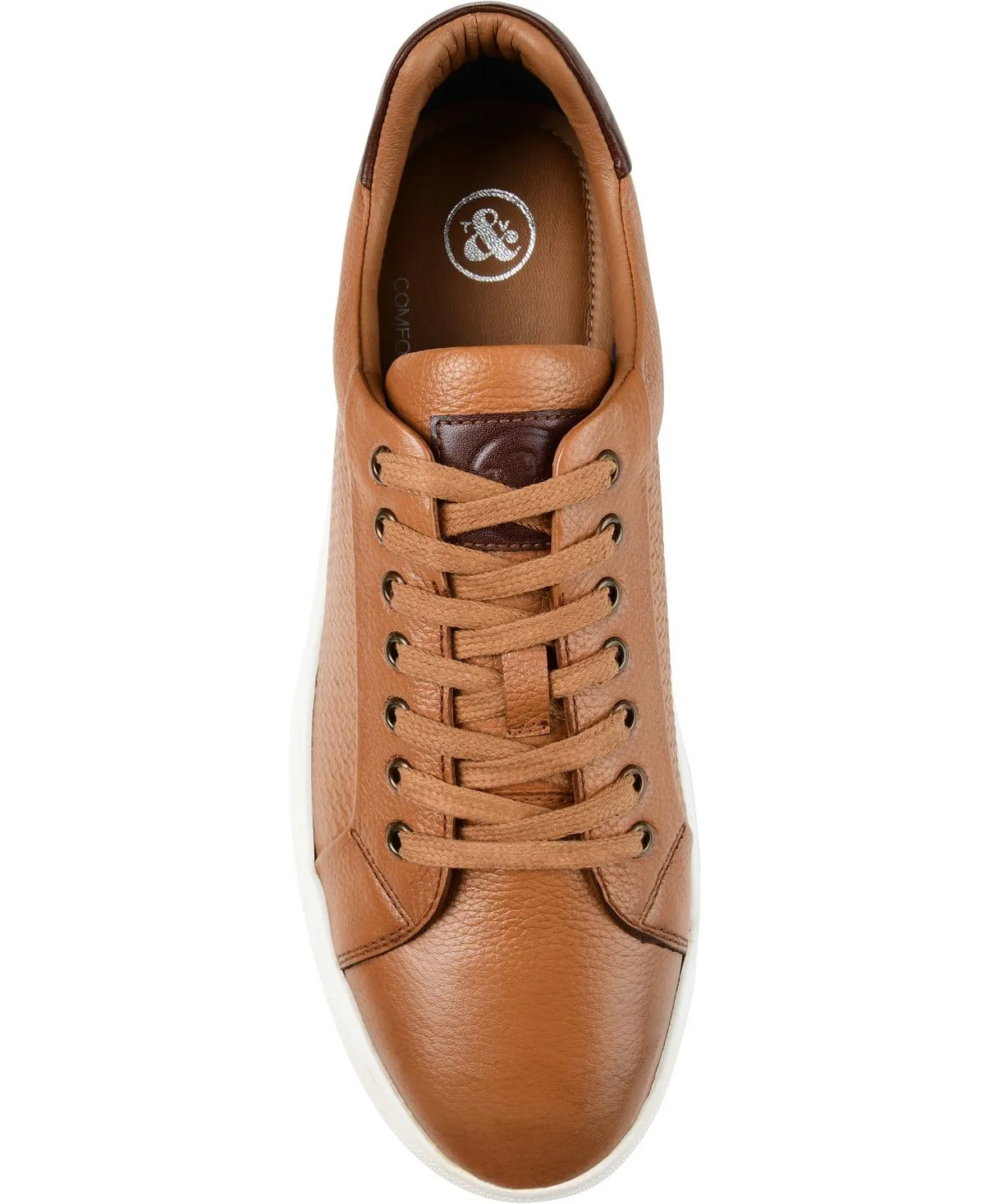 Men's canton leather sneakers with Thomas & Vine embossing