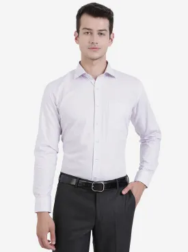 Purple & White Checked Regular Fit Formal Shirt | JadeBlue