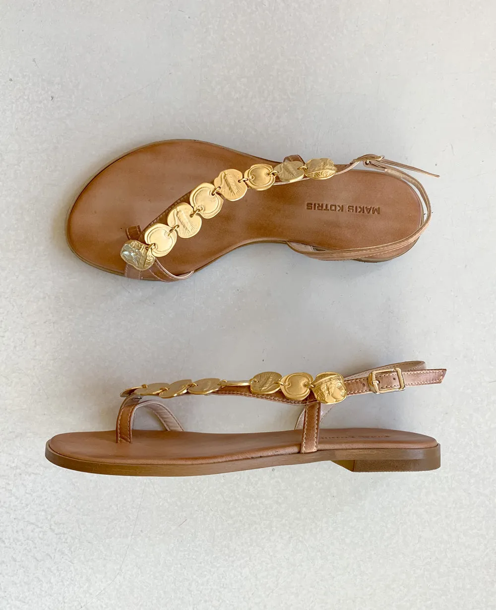SANDALS "COINS" NATURAL