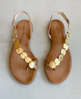 SANDALS "COINS" NATURAL