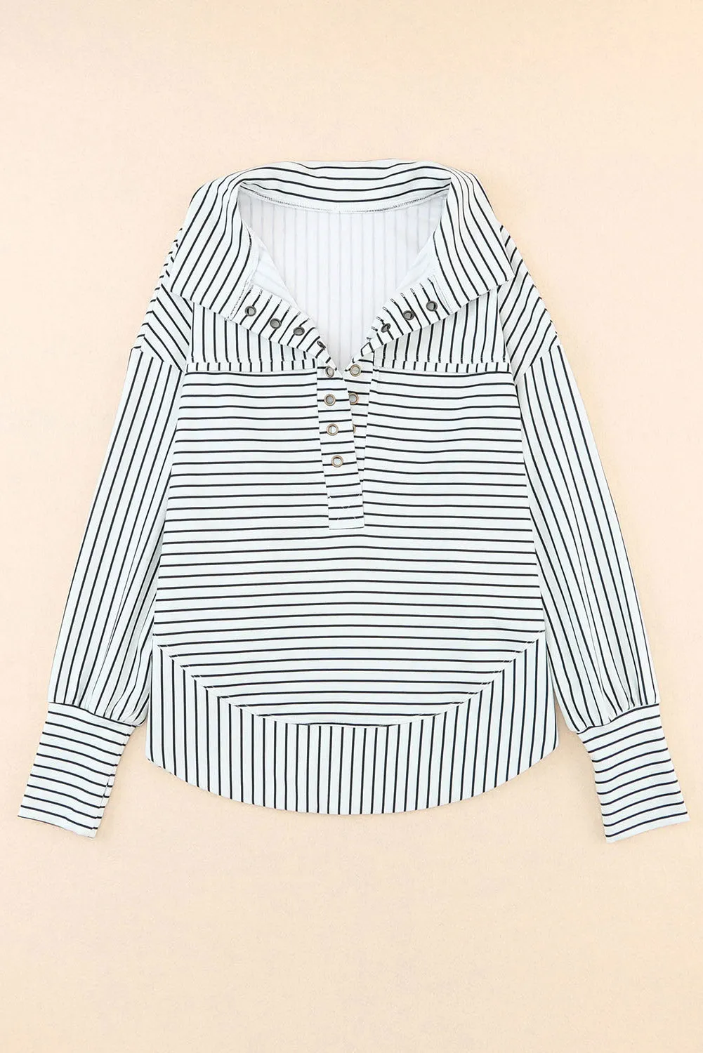 Scarlett Striped Lightweight Riveted Sweatshirt (Ships in 2-3 Weeks)