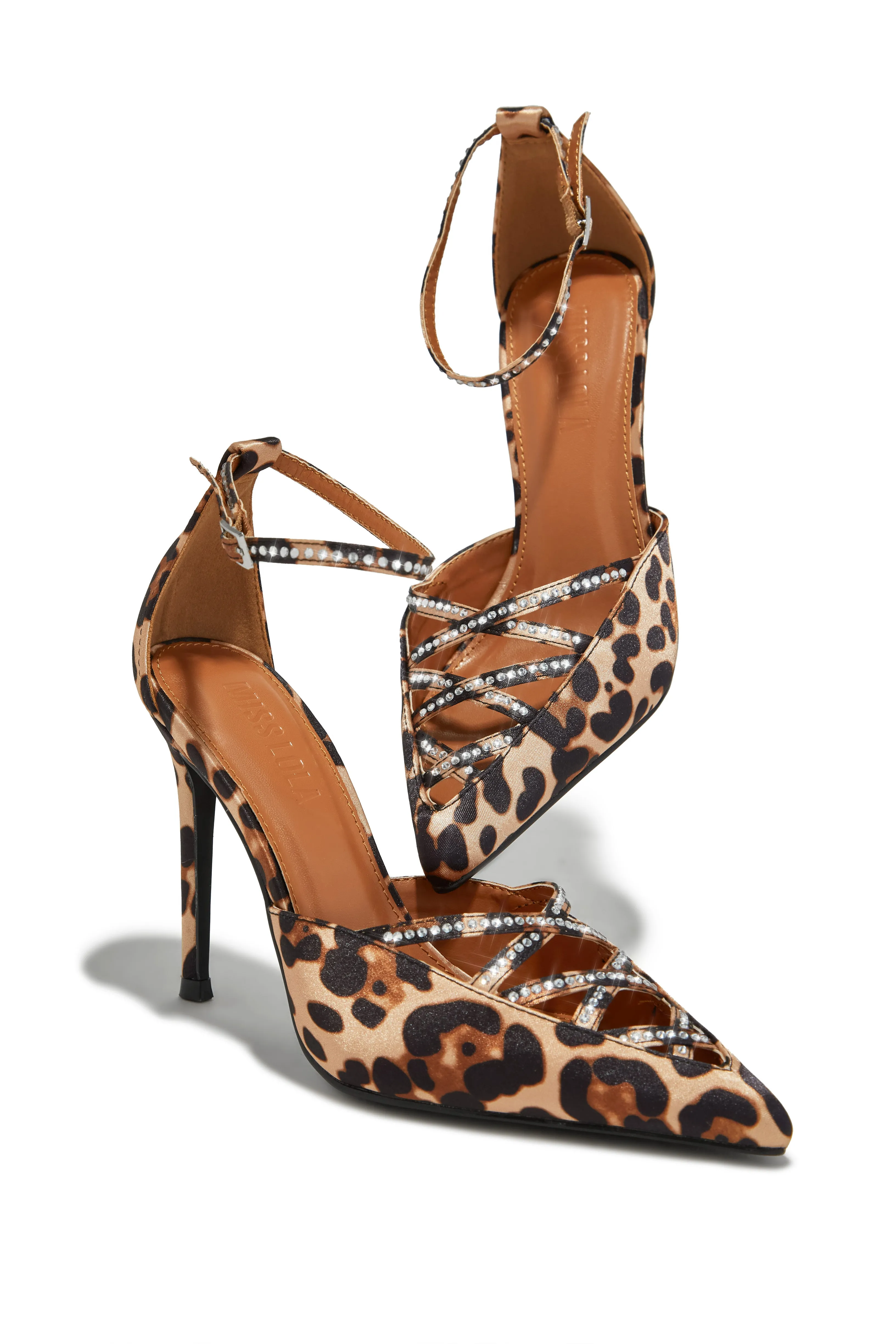 Tanalee Embellished High Heel Pumps - Leopard