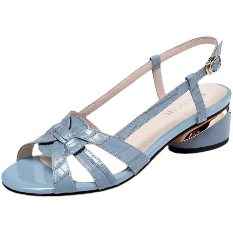 Woman Sandals Summer Style Buckle Strap High Heels Slip on Women - WSD50208