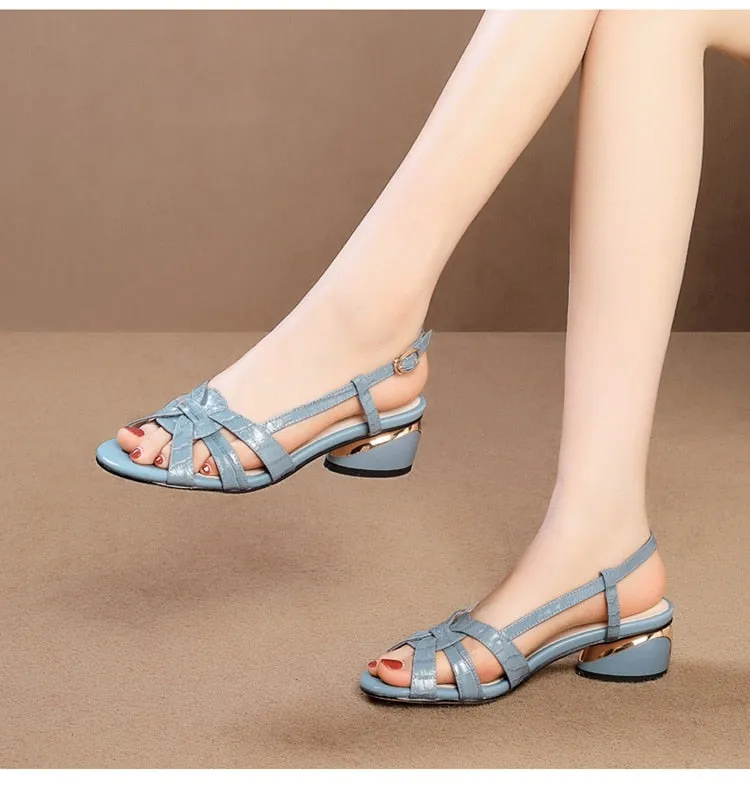 Woman Sandals Summer Style Buckle Strap High Heels Slip on Women - WSD50208