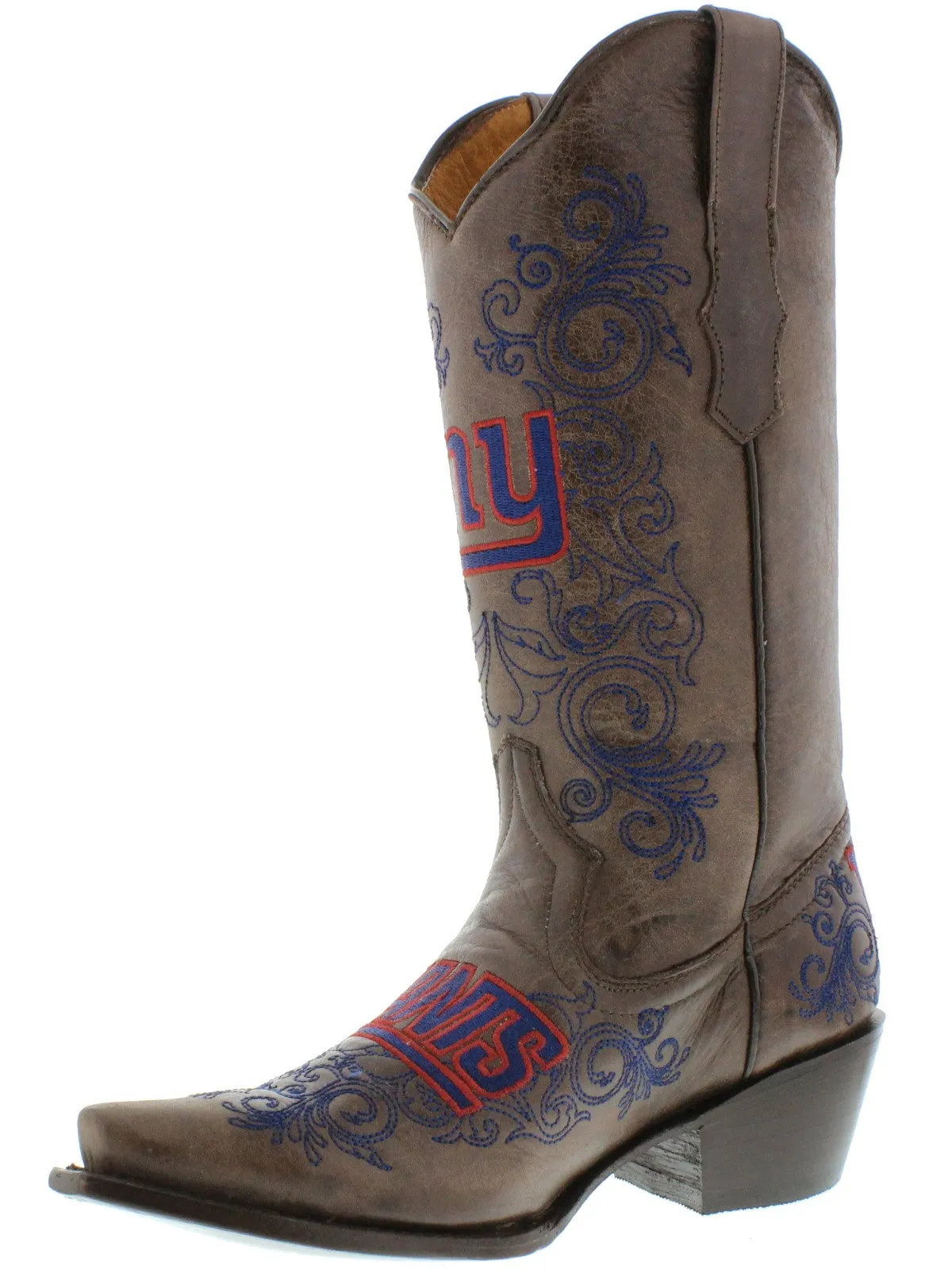 Women's New York Giants NFL Collection Leather Cowboy Boots